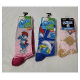 3 New Pairs The Smurfs Socks