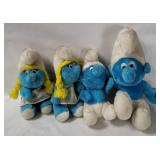 5 Vintage Smurf Plushes