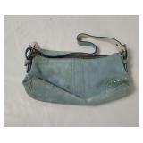 Coach Blue Suede Hobo Bag