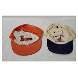 Vtg Cleveland Browns & Indians Hats