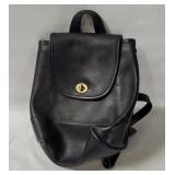Coach Black Leather Backpack