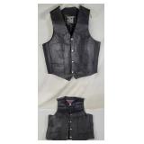MOB & Tuff Hide Leather Vests Size S & M