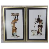 2 Framed Sam Dube Original African Artworks