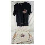 2 Harley Davidson Motorcycle T-Shirts M