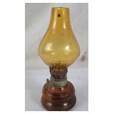 Mini Amber Glass Oil Lamp