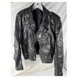 Leather Riding Jacket W Harley Patch