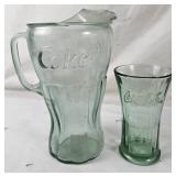 Coca Cola Drink Pitcher & Glass