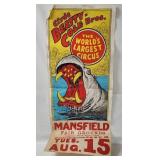 Clyde Beatty Cole Bros. Circus Poster
