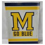 Michigan Go Blue Metal Sign