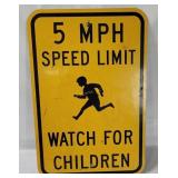 Watch For Children Metal Street Sign