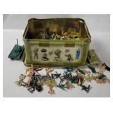 Plastic Army Soldiers In G I Joe Tin