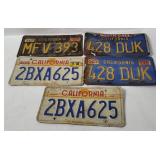 Vtg California License Plates