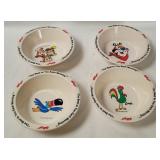 4 Kellogg's Cereal Character Bowls