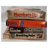 Vtg Games - Numbers Up, Touche, Breaking Point