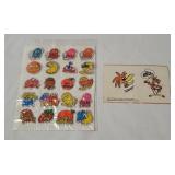 Vtg Pac-man & Cocoa Puffs Stickers