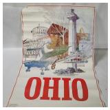 Vtg Ohio Travel & Tourist Poster