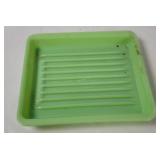 Vtg Jadeite Glass Refrigerator Tray