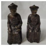 Chinese Emperor Bronze Bookends