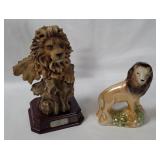 Resin & Ceramic Lion Figurines