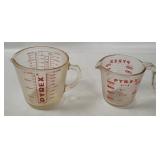 2 Pyrex Glass Measuring Cups