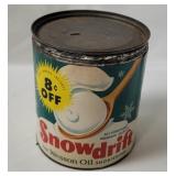 Vtg Wesson Oil Snowdrift Can