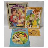 Vtg Sunshine Family Books - Coloring, Paper Dolls