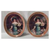 2 Pepsi Cola Tin Serving Trays