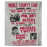 Noble County Fair Concert Poster