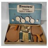 Vtg Firestone Standard Table Tennis Set