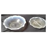 2 Frosted Top Hobnail Bowls
