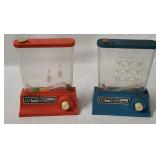 2 Vtg Tomy Waterful Games - Tic Tac Toe, Ring Toss