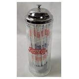 Pepsi Cola Glass Straw Dispenser