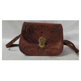 Tooled Leather Satchel Purse