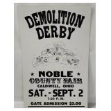 Noble County Fair Demolition Derby Poster