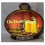 Vtg Tuborg Beer Plastic Bar Sign