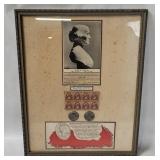 Framed Susan B Anthony Coins & Stamps