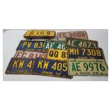 1970's Ohio License Plates