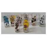 8 Vtg Pepsi Glasses - Looney Tunes, Tom & Jerry
