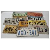 Assorted Vtg License Plates- Georgia, Indiana Etc.