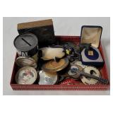 Box Top Full Of Assorted Vtg Items