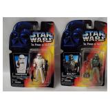 2 Star Wars Pof Figures - Stormtrooper, Boba Fett
