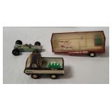 Small Brm Formula Car, Coke Trailer, Tonka Truck