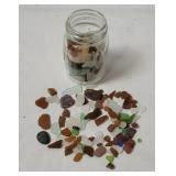 Stained Glass Shards, Rocks, Shells