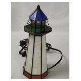 Stained Glass Lighthouse 10' Lamp