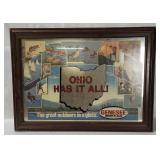Vtg Genesee Beer Ohio Framed Mirror