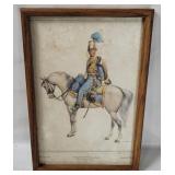Vtg Framed Spanish Hussar Art Print