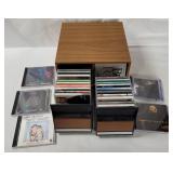 Cd Storage Case W/ Rock & Pop Cd's
