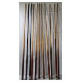 Billiard Pool Cue Sticks & Bridge