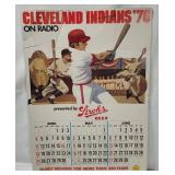 '76 Mlb Indians Stroh's Beer Calendar