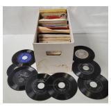 Box Of Vtg 7' Singles, Assorted Genres